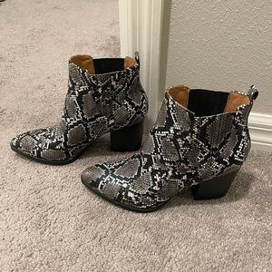 DSW Snakeskin Booties